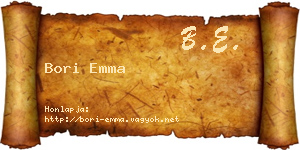 Bori Emma névjegykártya