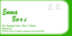 emma bori business card